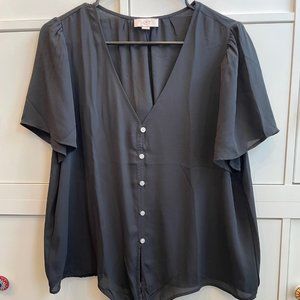 LOFT tie-front blouse - never worn
